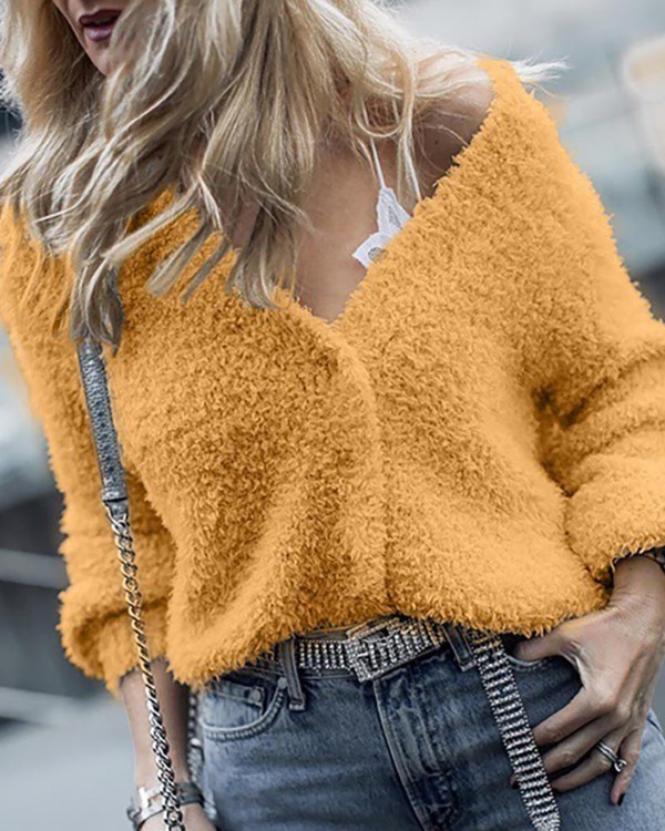 Solid Long Sleeve Polar??Fleece Blouse Solid Long Sleeve Polar??Fleece Blouse