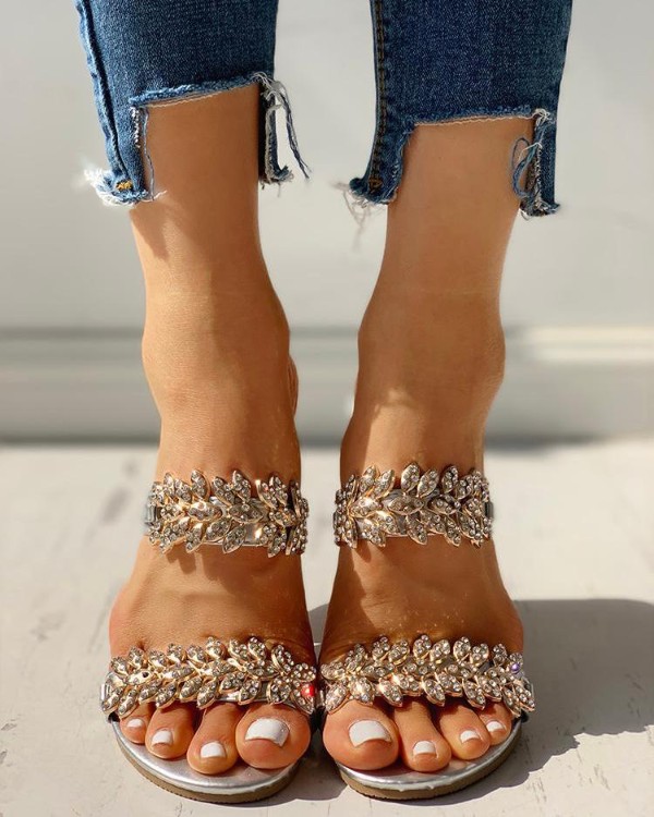 Studded Double Buckle Sandals Studded Double Buckle Sandals