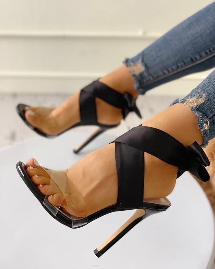 braided strappy pyramid heel