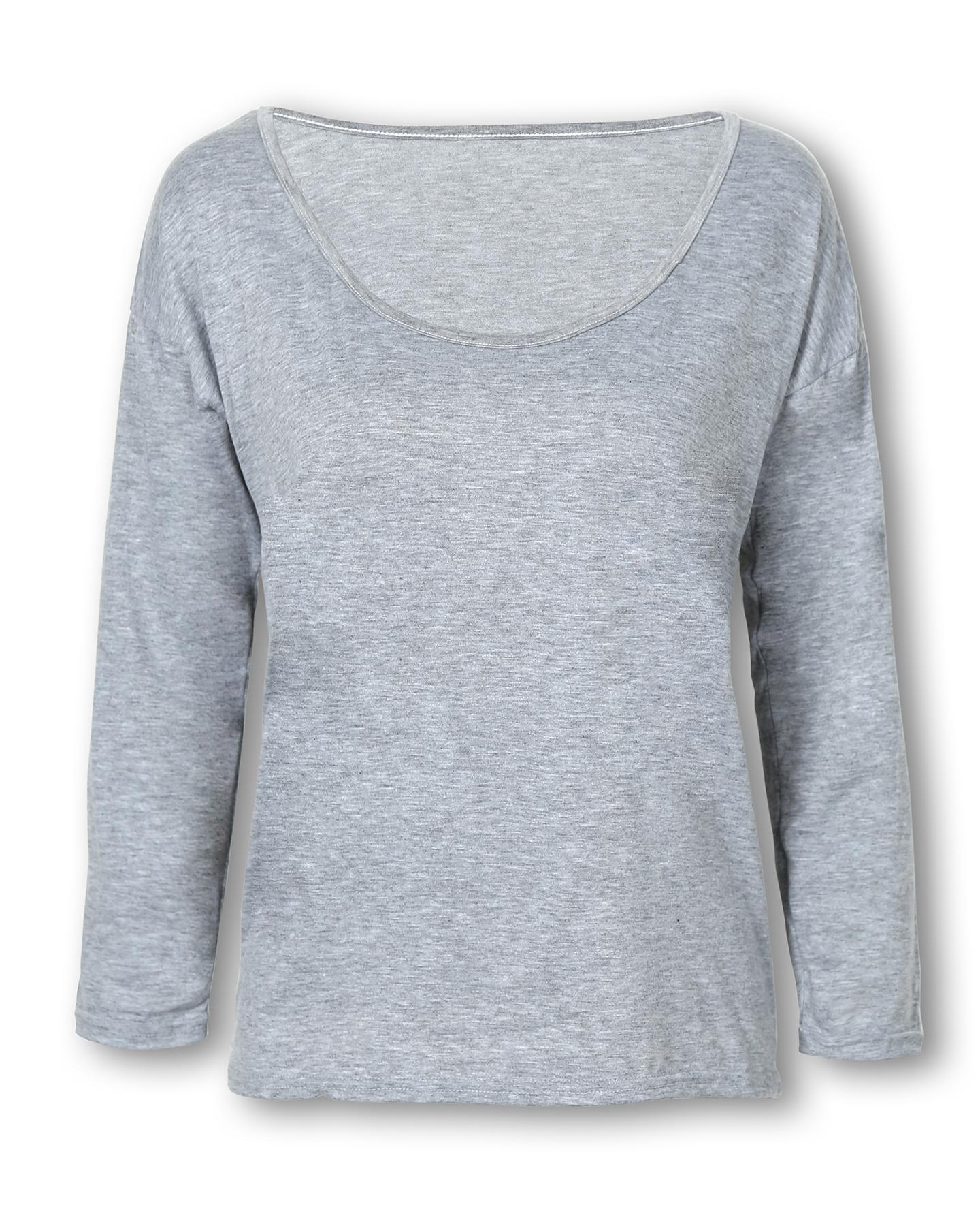 Long Sleeve Off Shoulder Loose T-shirt