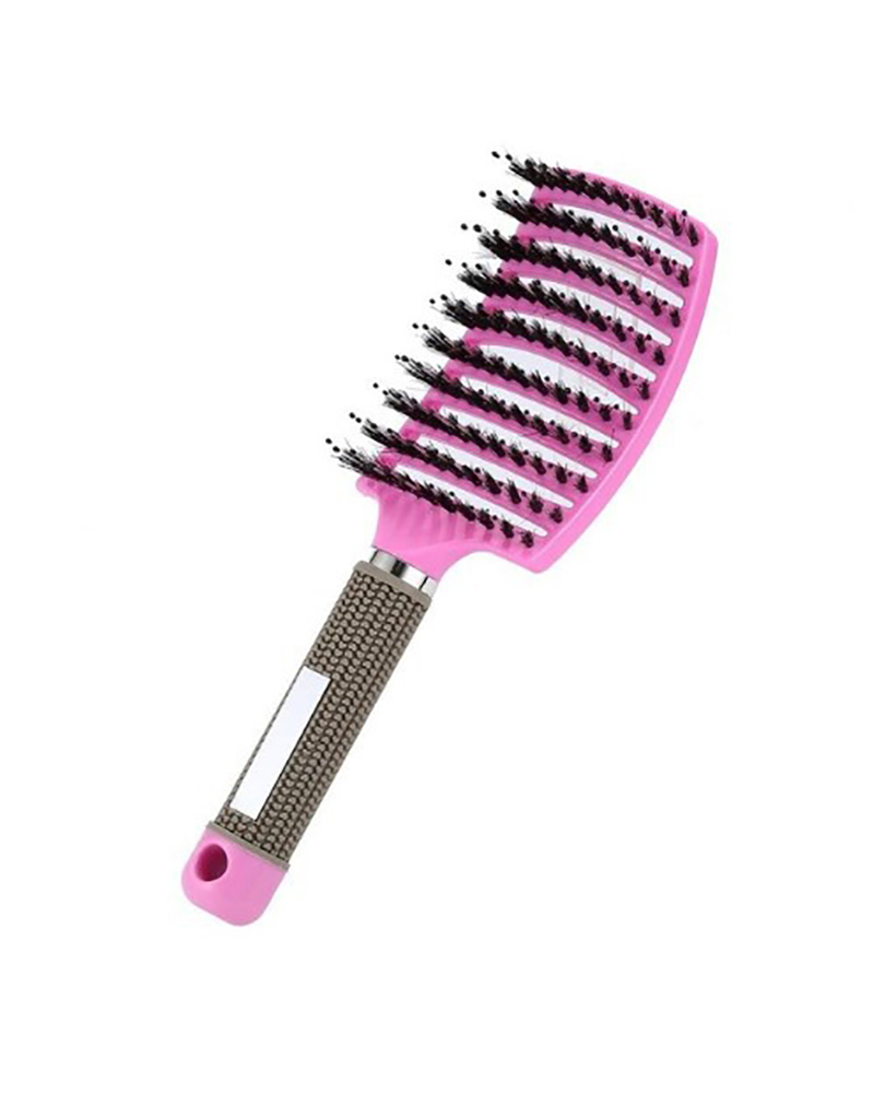 

Hair Scalp Massage Comb Hairbrush Bristle, Pink