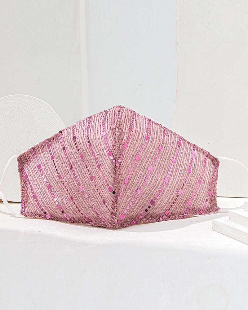 

Studded Breathable Face Mask, Pink