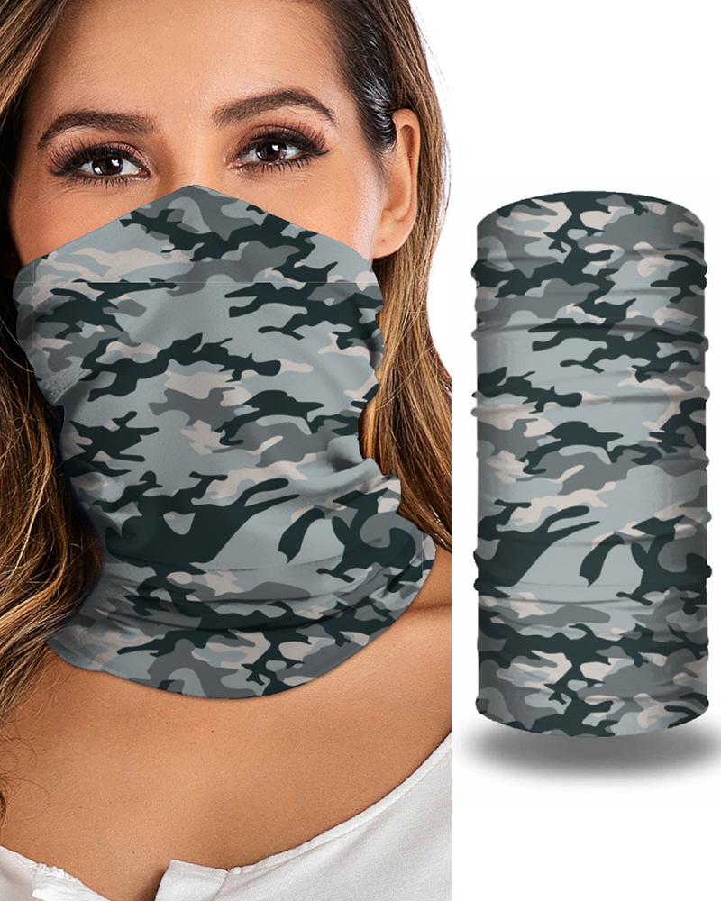 

Print Breathable Face Bandana Magic Scarf Headwrap Balaclava, Gray