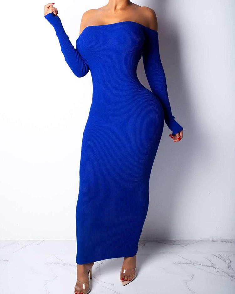 

Open Back Off Shoulder Party Dress