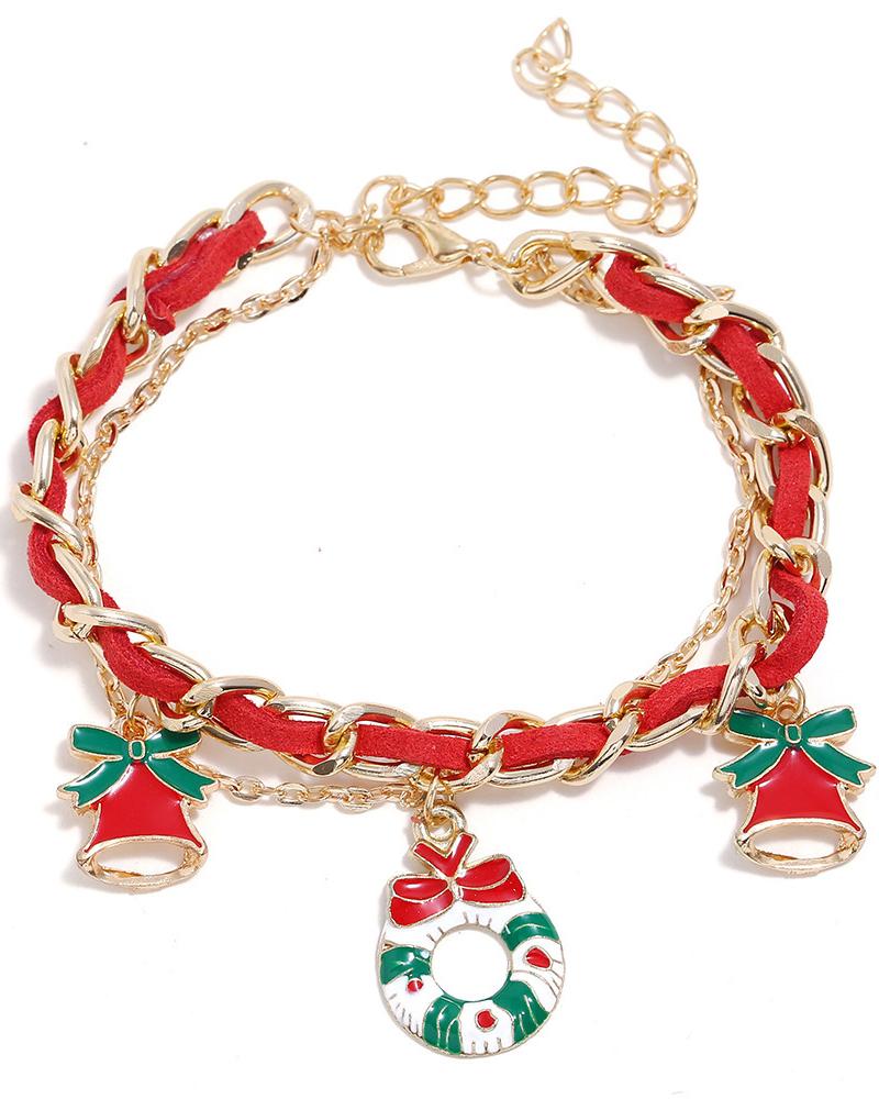 

Christmas Mixed Pattern Chain Bracelet, Style2