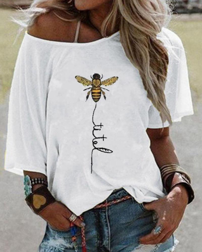 

Let It Bee Loose T-Shirt, White