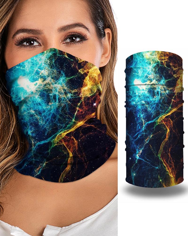 

Print Breathable Face Bandana Magic Scarf Headwrap Balaclava, Dark blue