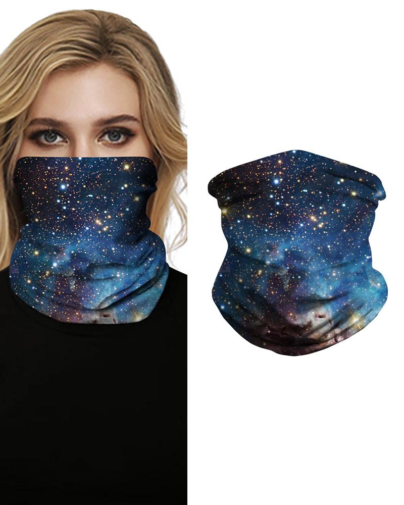 

Sparkle Sky Print Breathable Face Bandana Magic Scarf Headwrap Balaclava, Style4