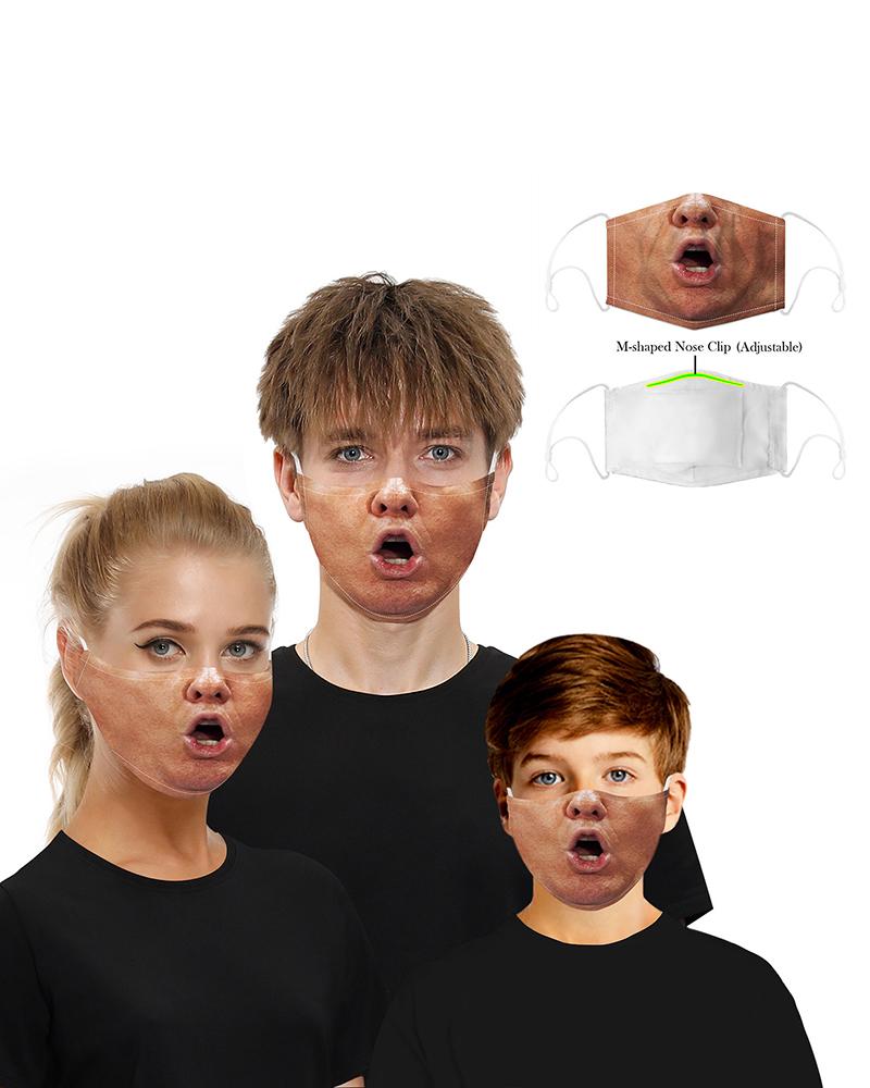 

Print Mouth M .a. s. k Breathable Washable And Reusable, Style1