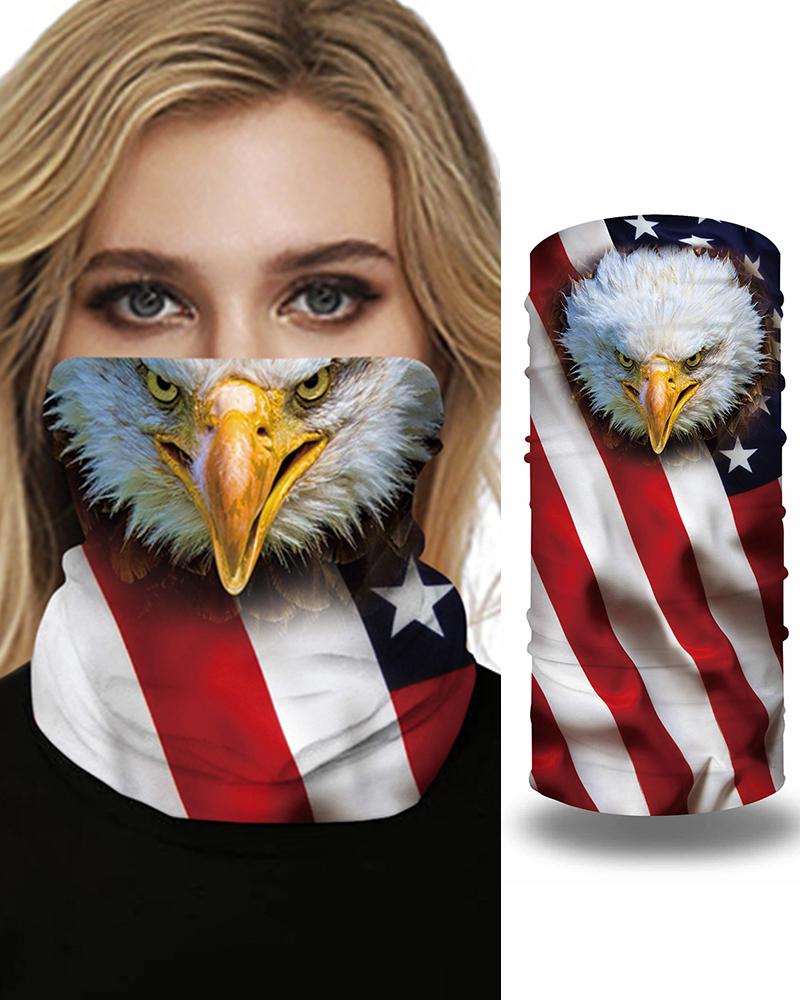 

Owl Print Breathable Face Bandana Magic Scarf Headwrap Balaclava, Red
