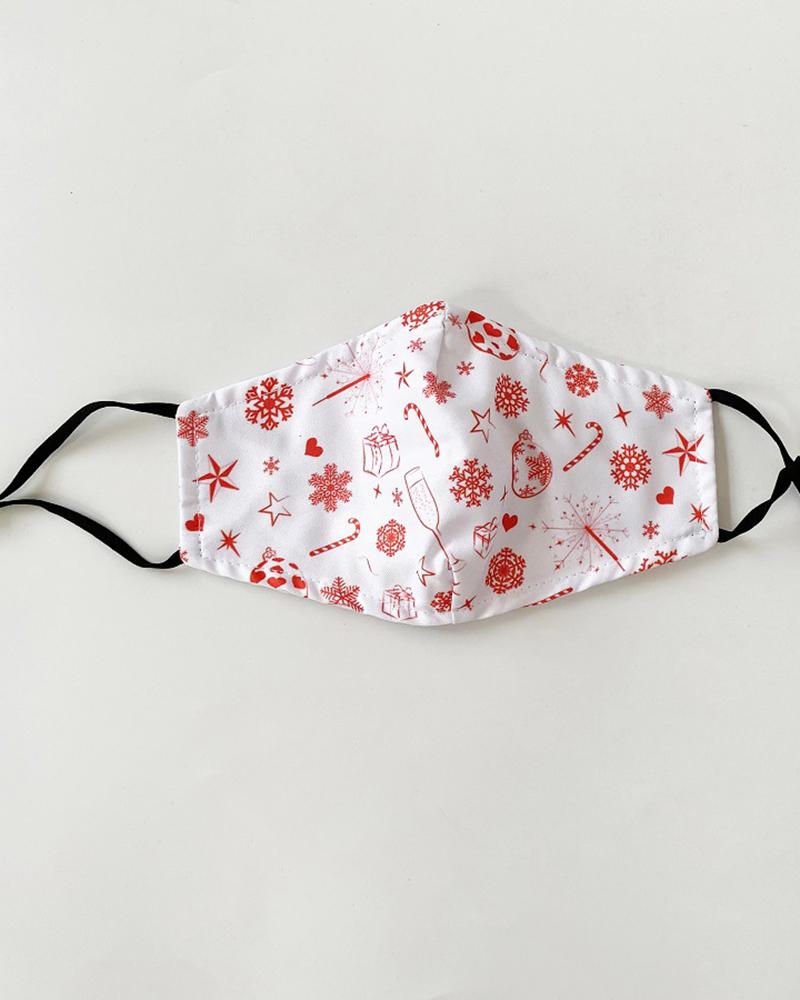 

Christmas Print Valve PM 2.5 Face Mask With Filter For Kids, Style4