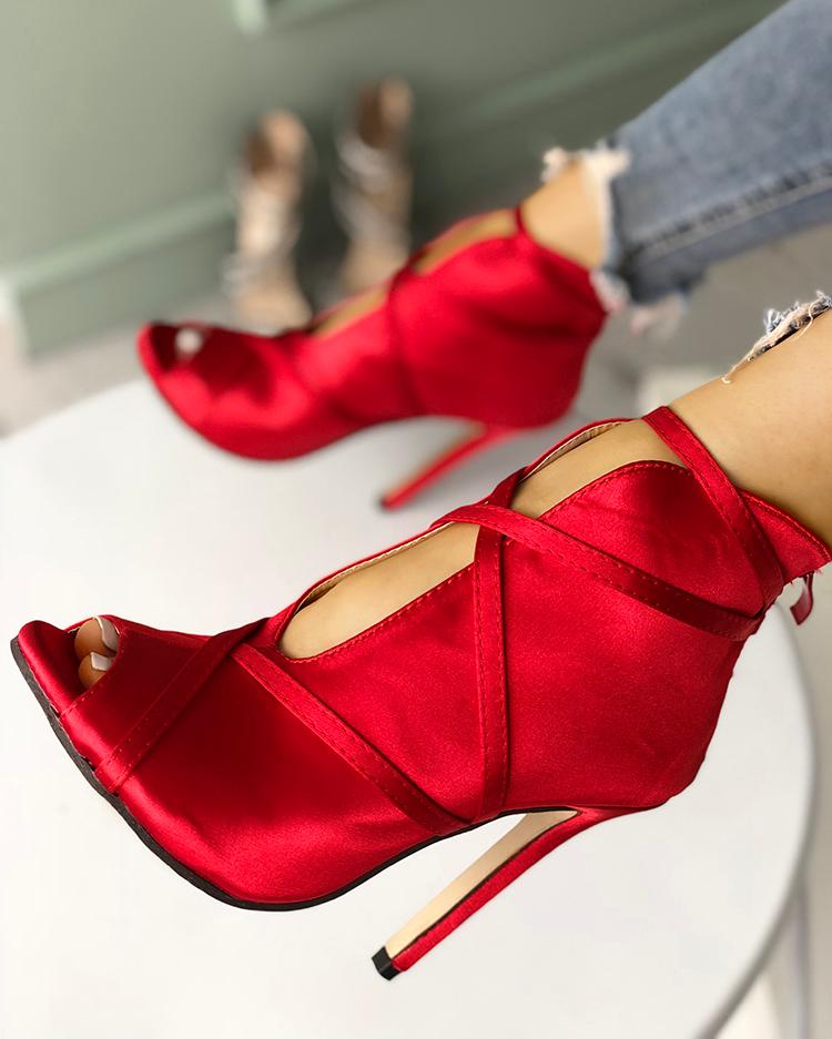 

Fashion Peep Toe Bandage Pumps