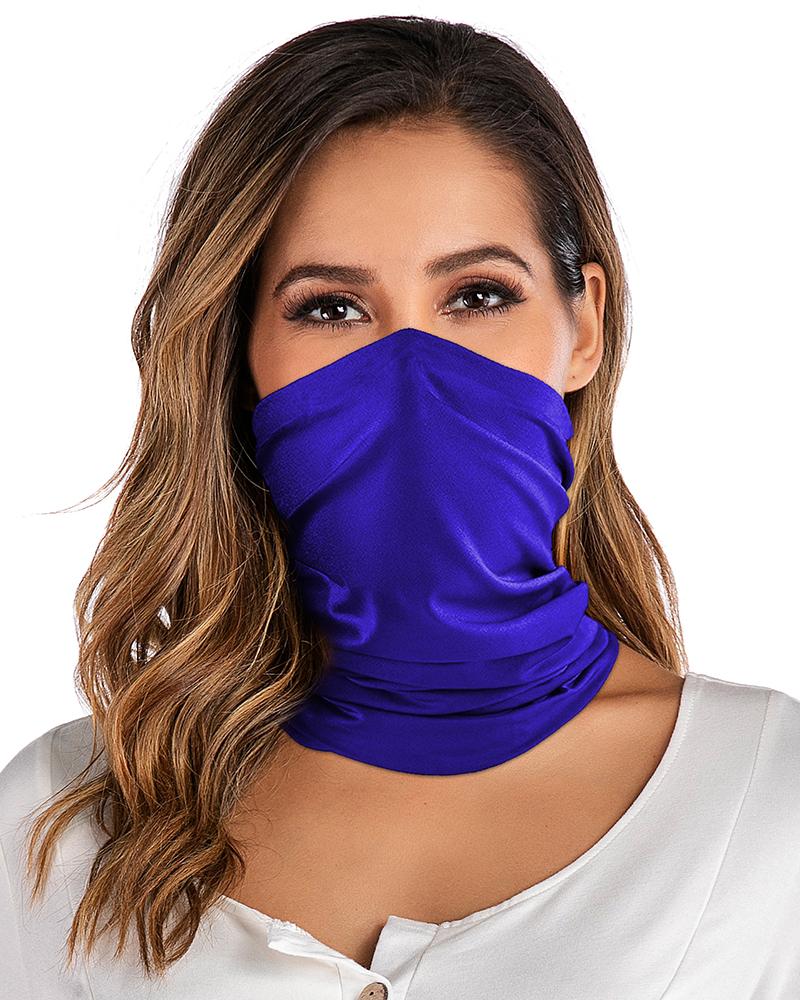 

Solid Breathable Face Bandana Magic Scarf Headwrap Balaclava, Blue