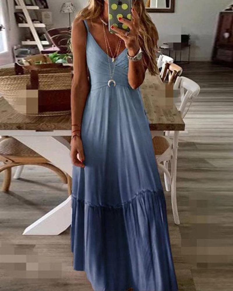 

Dip Dye Maxi Cami Dress, Blue