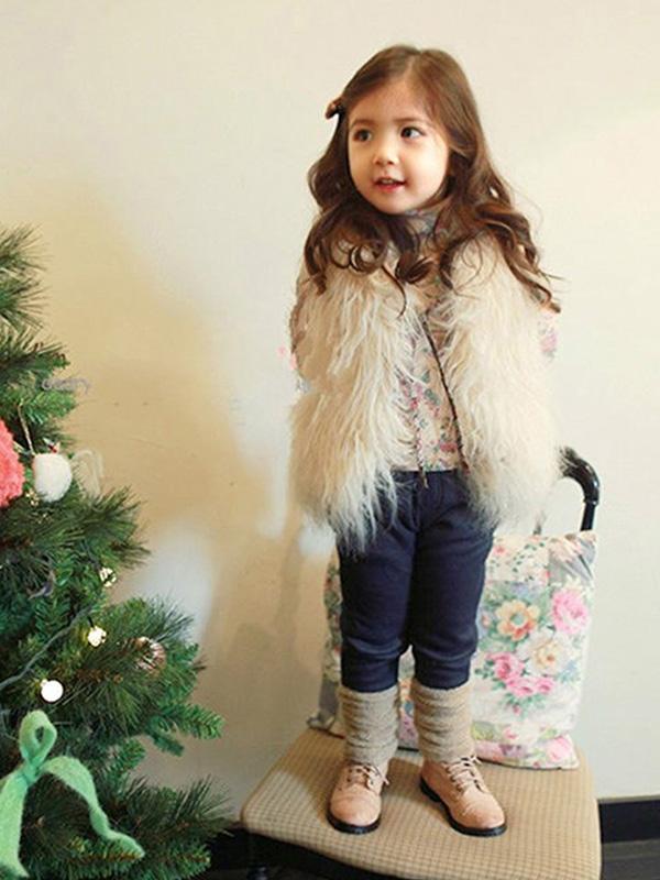 

Baby Girls Fall Fashion Furry Faux Fur Body Warmer Long Vest Waistcoat Gilet Sleeveless