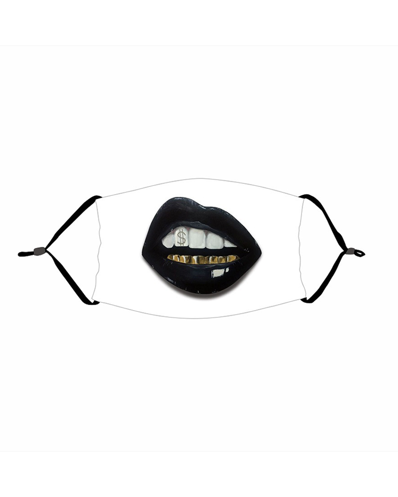 

Funny Mouth Print PM 2.5 Face Mask With Filter, Style1