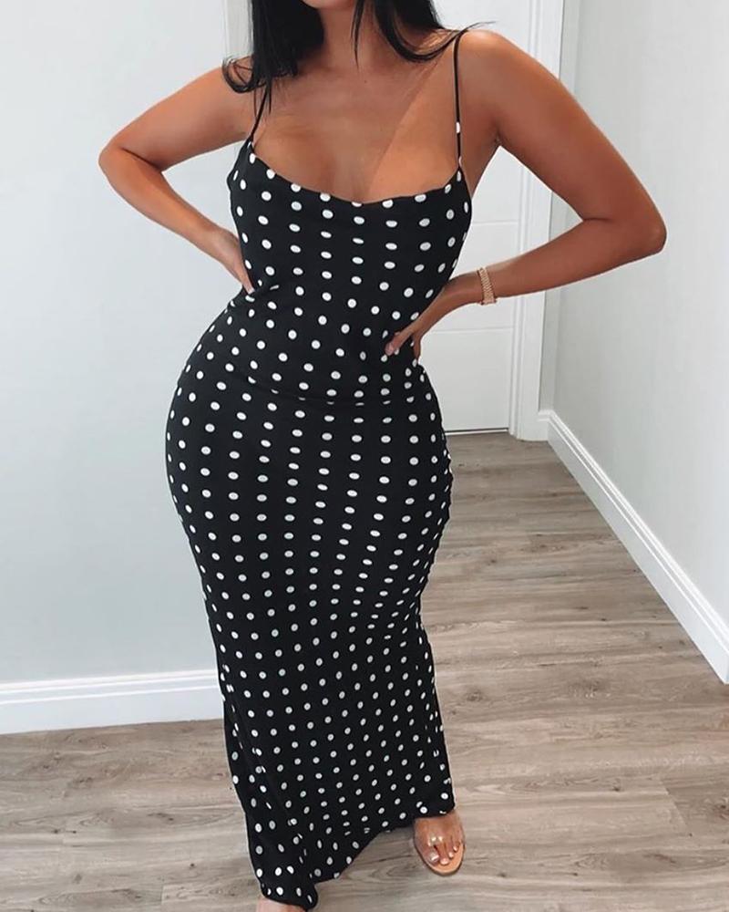 

Polka Dot Maxi Cami Dress