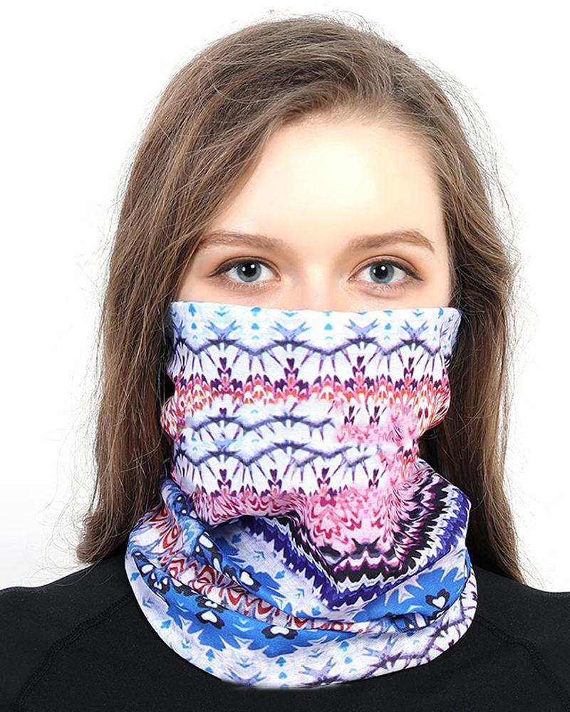 

Floral Print Face Bandana Magic Scarf Headwrap Balaclava, Multicolor