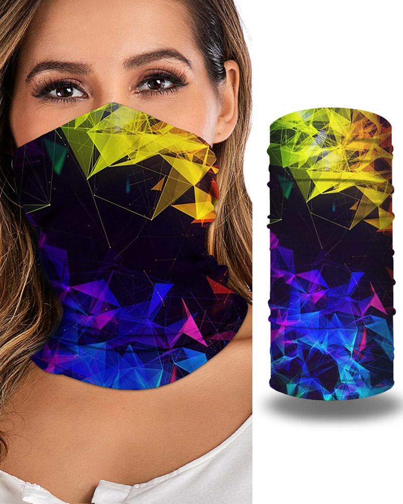 

Tie Dye Print Breathable Face Bandana Magic Scarf Headwrap Balaclava, Yellow