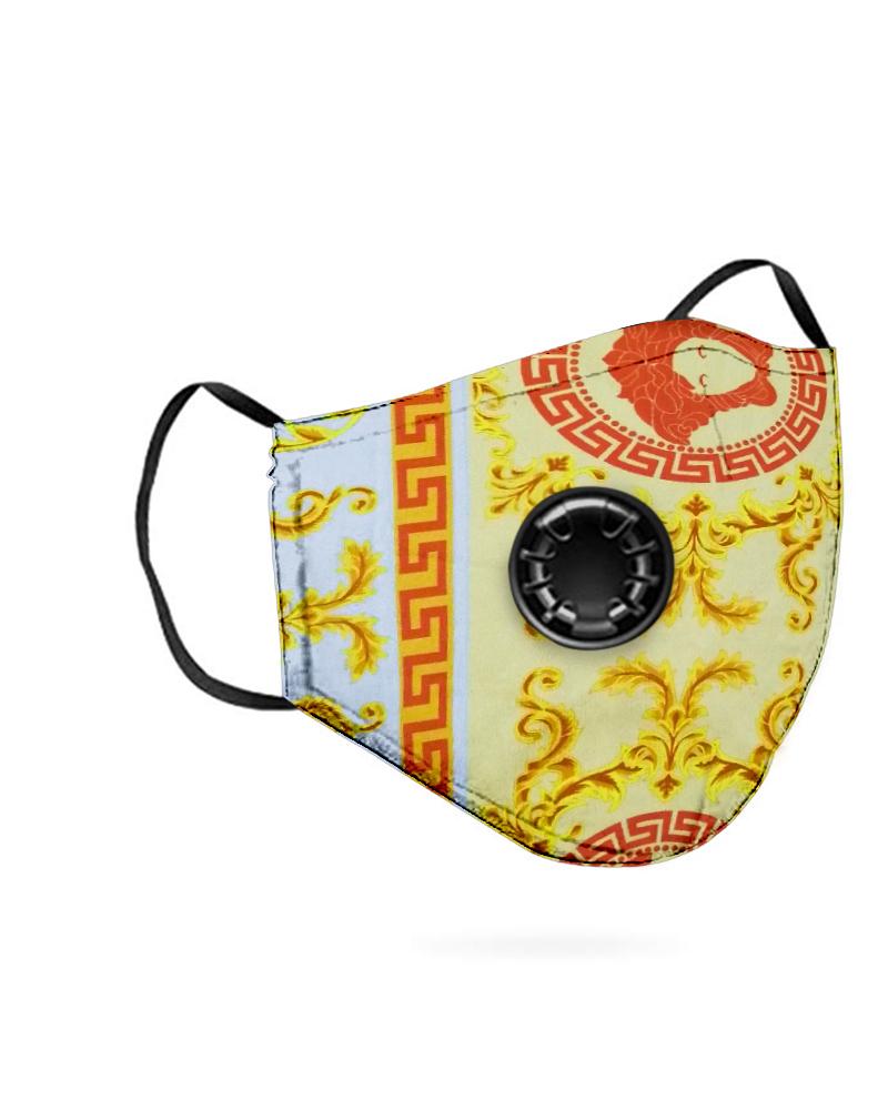

Print Breathing Washable Valve Face M .a. s. k (2 filters as gift, Gold