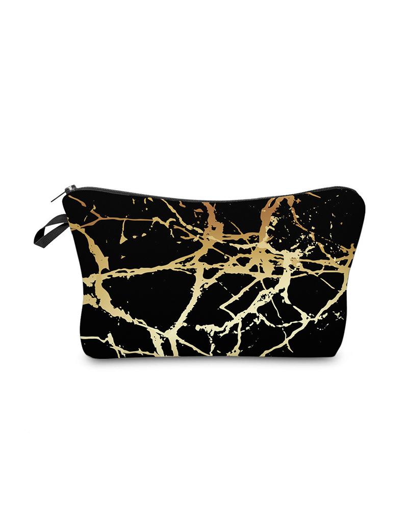 

Colorblock Marble Print Makeup Bag, Style5