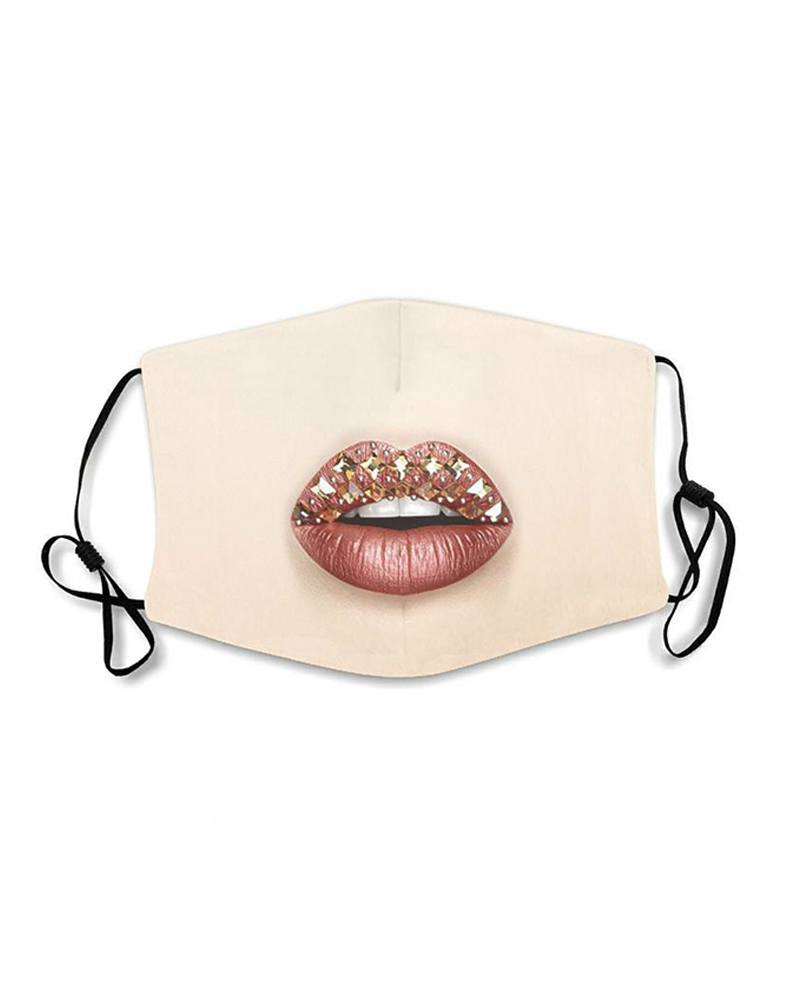 

Lips Expression Breathable Face Mask, Style2