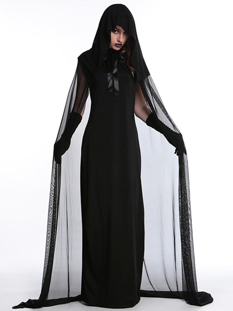 

Deluxe Dark Night Witch Halloween Vampire Costume Set