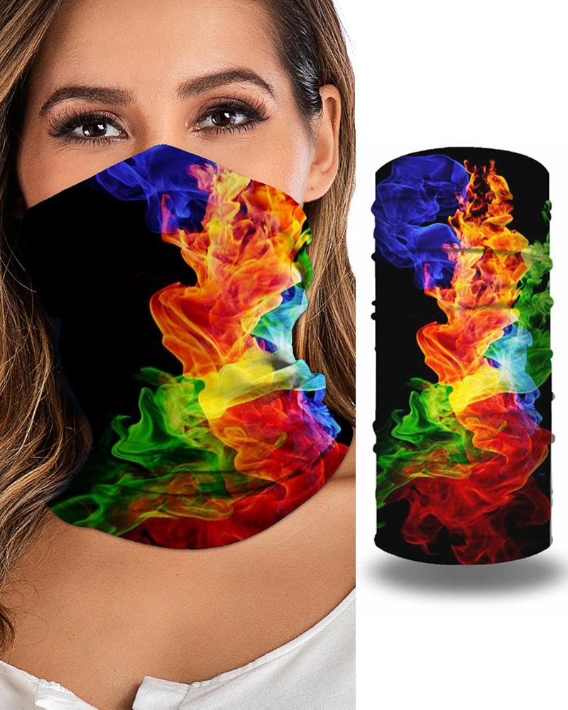 

Tie Dye Print Breathable Face Bandana Magic Scarf Headwrap Balaclava, Orange