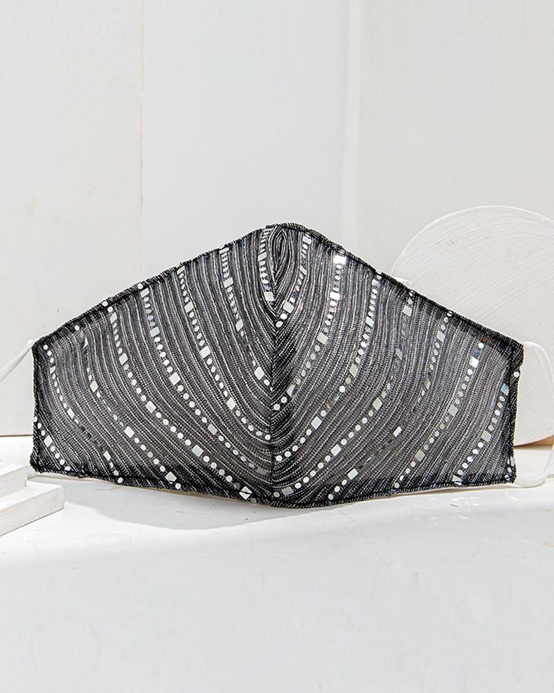 

Studded Breathable Face Mask, Gray