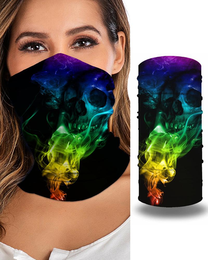 

Tie Dye Print Breathable Face Bandana Magic Scarf Headwrap Balaclava, Green