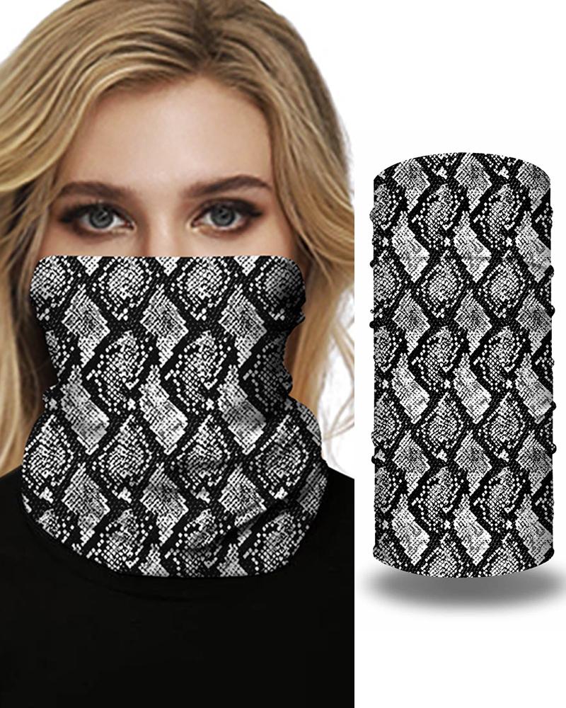 

Leopard Camouflage Print Breathable Face Bandana Magic Scarf Headwrap Balaclava, Gray