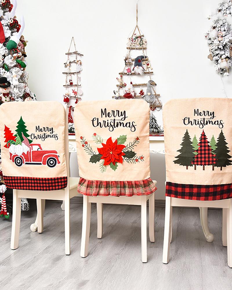 

Christmas Ornamental Slipcovers Chair Back Covers, Style1
