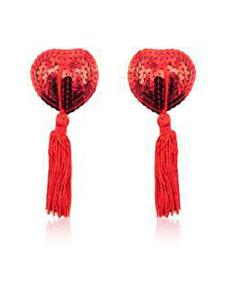 

Sequins Tassel Design Breast Enhancers, Red