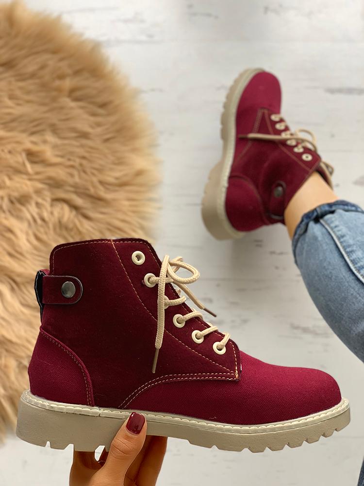 

Non-Slip Lace-Up Eyelet Martin Boots