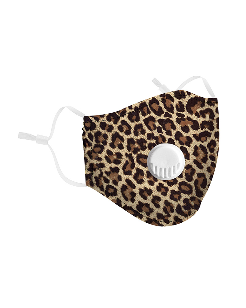 

Leopard Print Breathing Washable Valve Face Mask (2 filters as gift