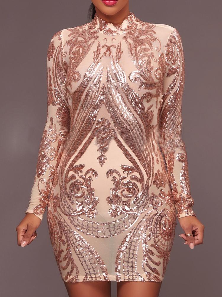 

Glittering Sequins Bodycon Mini Dress