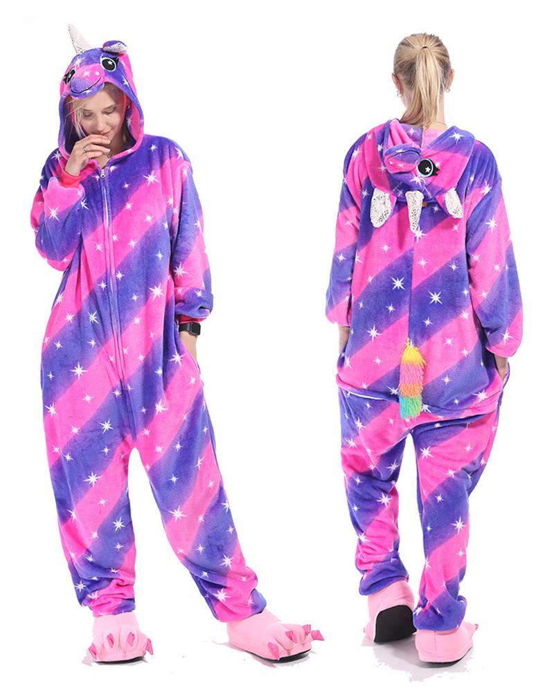 

Animal Print Zipper Front Hooded Onesie Pajamas, Style1