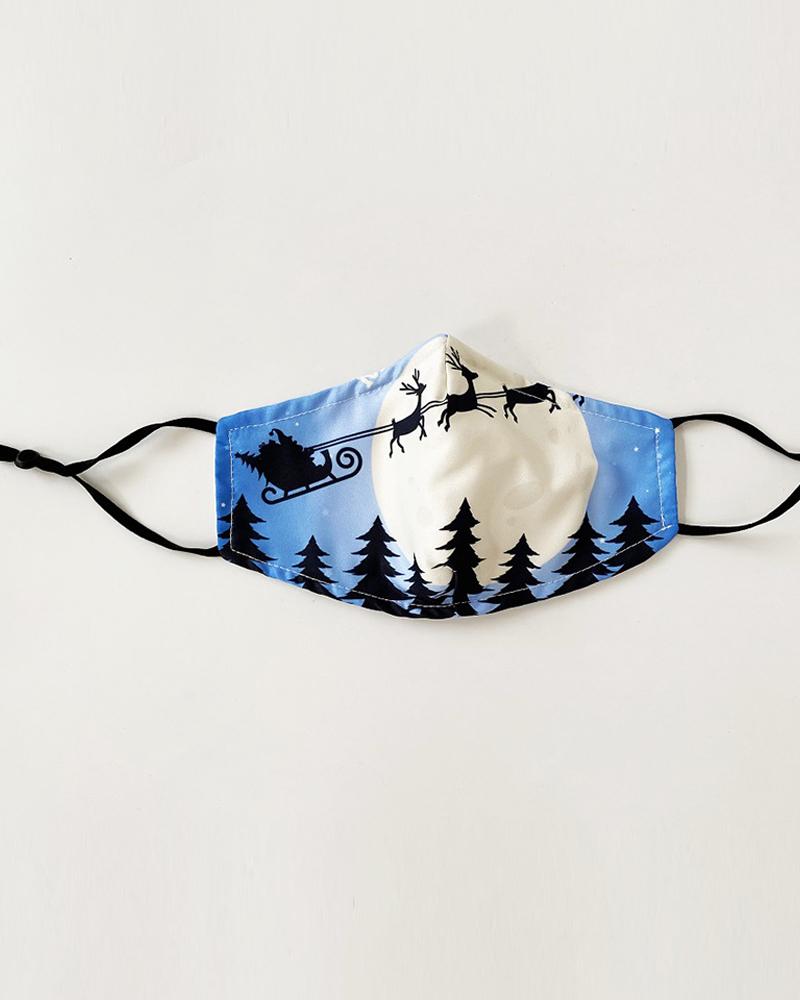 

Christmas Print Valve PM 2.5 Face Mask With Filter For Adult, Style11