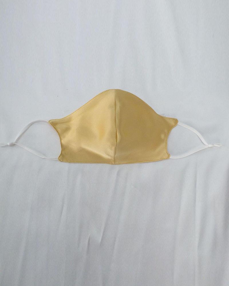 

Double Layer Satin Face Cover, Gold