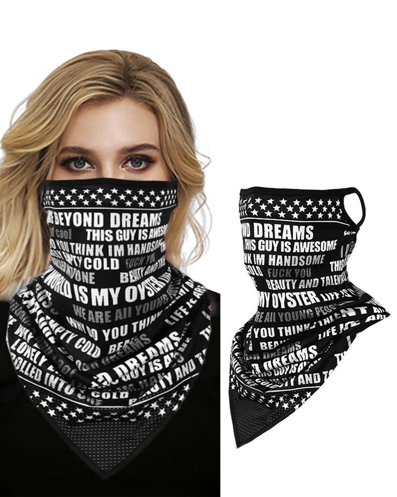 

Print Face Bandana Magic Scarf Headwrap Balaclava, Style1