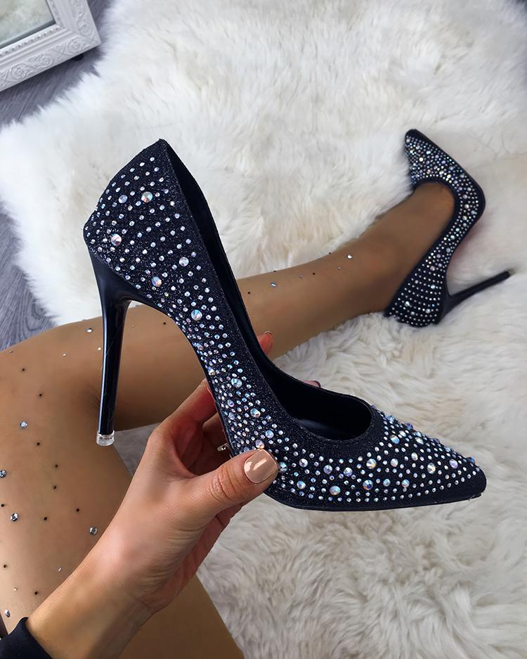 

Women Glittering Stiletto Pumps