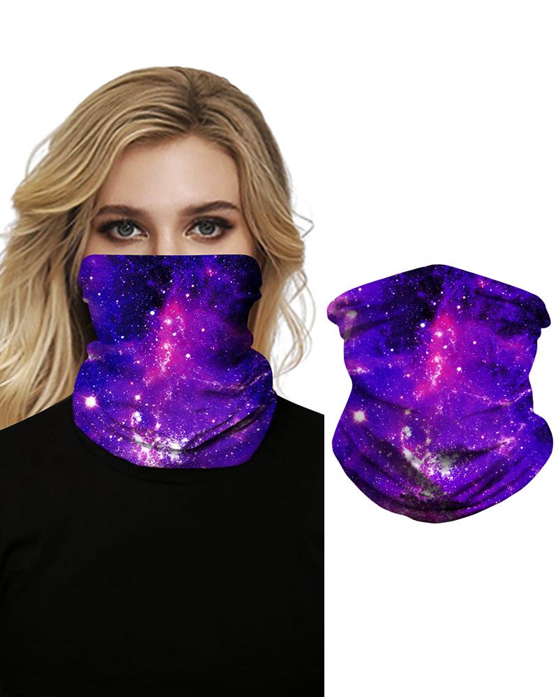 

Sparkle Sky Print Breathable Face Bandana Magic Scarf Headwrap Balaclava, Style7