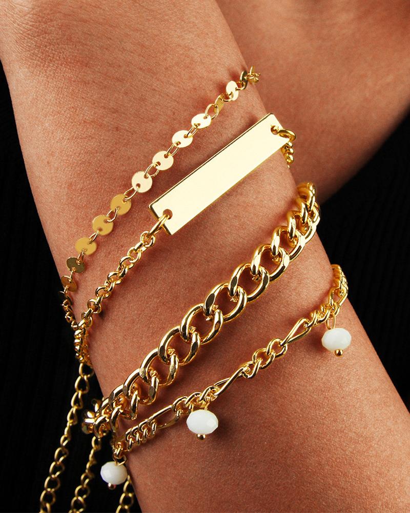 

Bohemian Vintage Geometry Multilayer Bracelet, Gold