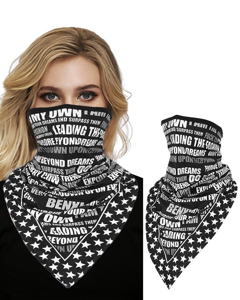 

Letter Skull Print Seamless Face Cover Windproof Motorcycling Dust Outdoors, Style5