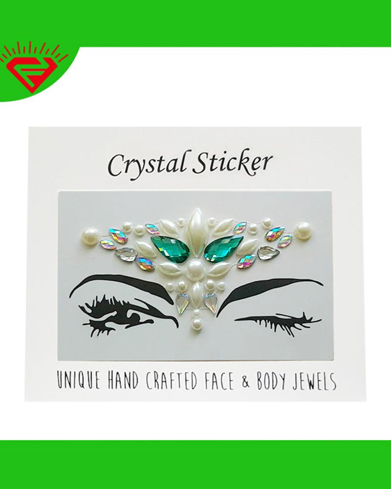 

Face Gems Tattoo Stickers Acrylic Crystal Glitter Stickers, Style3