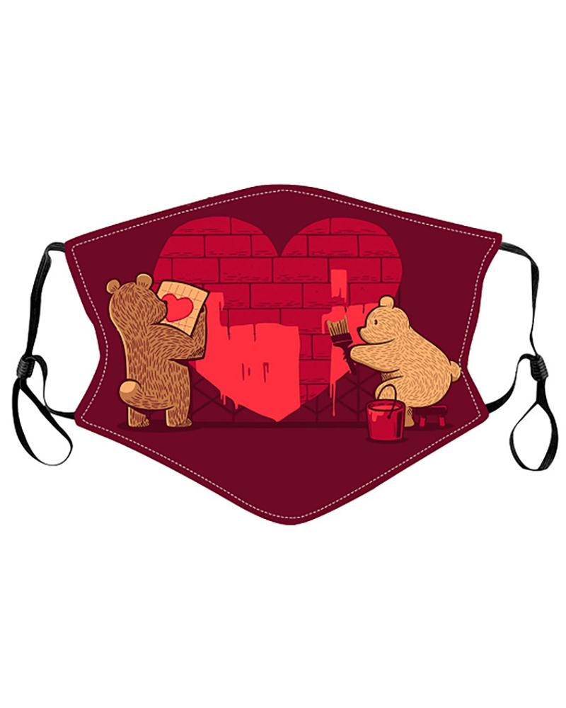 

Valentine's Day PM2.5 Breathable Face Mask, Style4