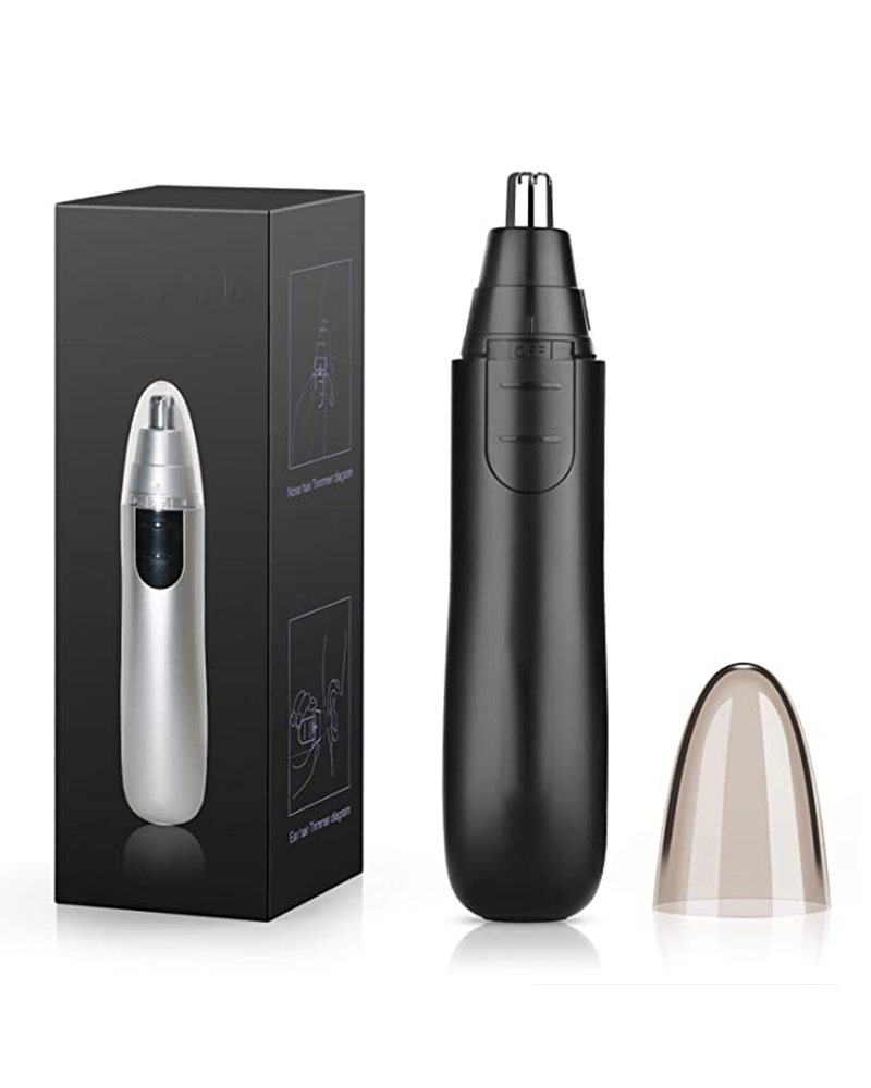 

Nose Ear Hair Trimmer Clipper Painless Removal Water Resistant Dual Edge Blades, Black
