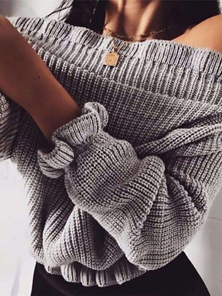 

Frill Hem Long Sleeve Casual Sweater