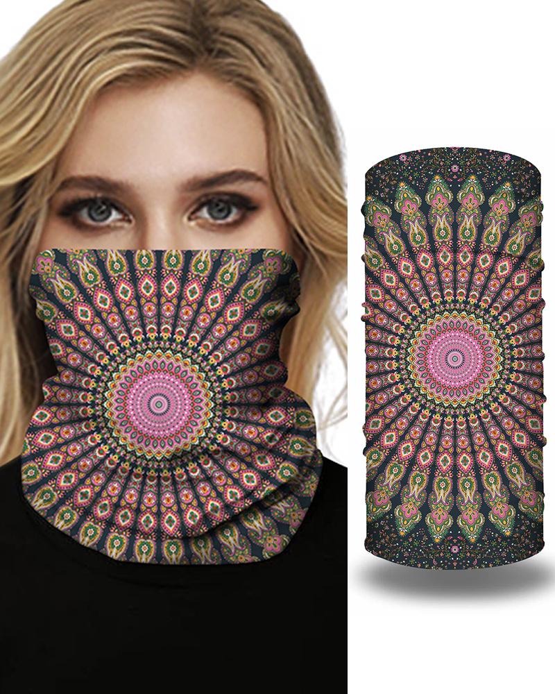 

Print Breathable Face Bandana Magic Scarf Headwrap Balaclava, Purple