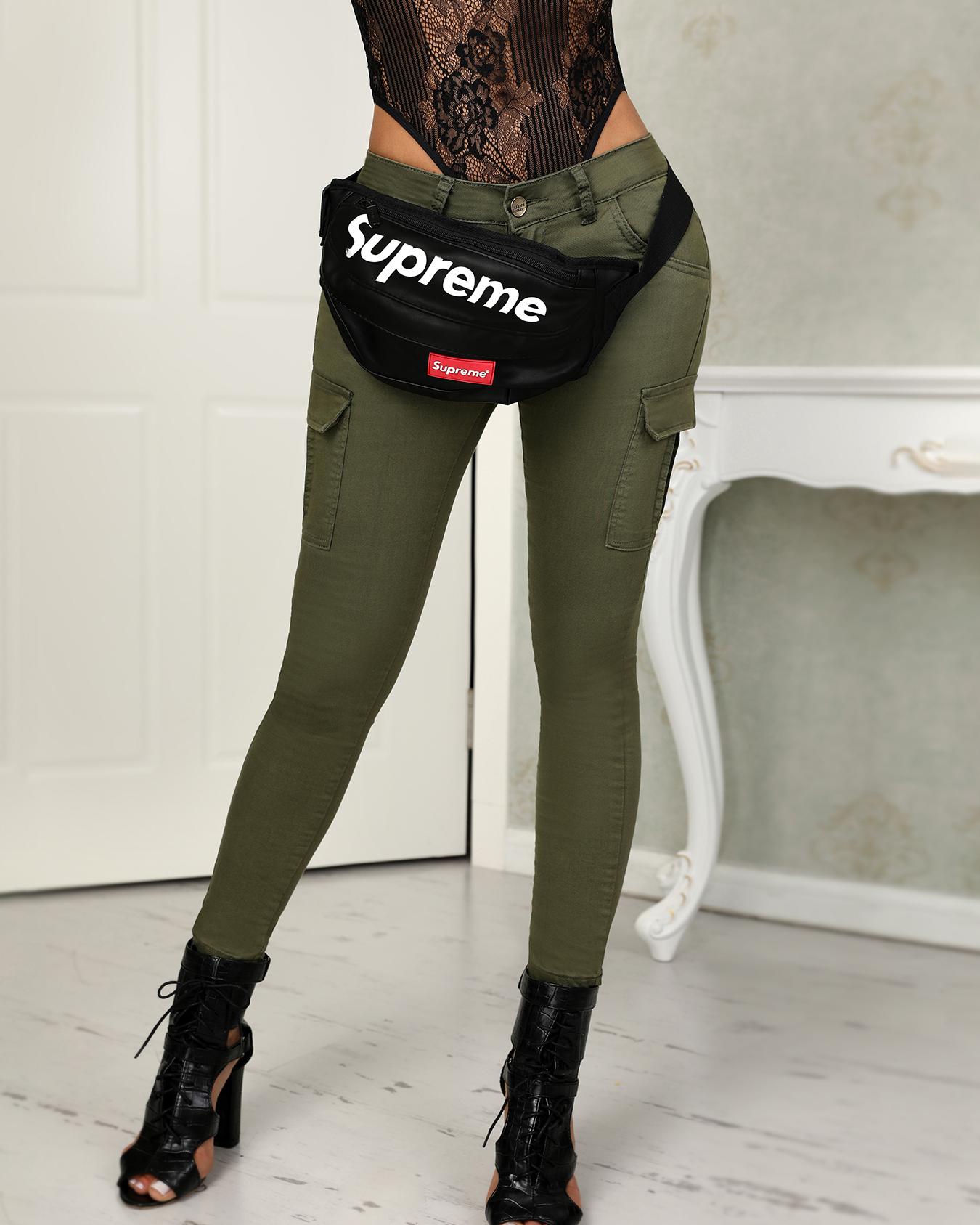 

Skinny Pocket Side Design Pencil Pants